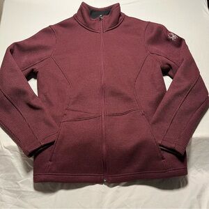 Spyder Endure Full-Zip Mid Weight Stryke Fleece Lined Maroon Burgundy Jacket